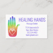 ヒーリングハンズレインボーカラフル絵を描ハンサ 名刺 (裏面)