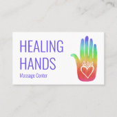 ヒーリングハンズレインボーカラフル絵を描ハンサ 名刺 (正面)