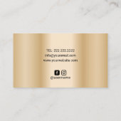 ヒーリングハンズ&ハートマッサージセラピーモダン金ゴールド 名刺 (裏面)