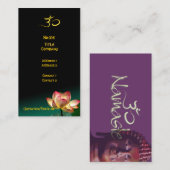 ヒーリングハンズ/ピンクロータスイン開花 名刺 (正面/裏面)