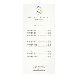 ヒーリングハンドロゴ霊気、マッサージ、ウェルネスアイボリー ラックカード