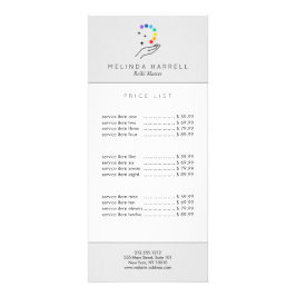 ヒーリングハンドロゴ霊気、マッサージ、ウェルネスLtグレー ラックカード