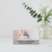 ヒーリングハンドロゴ | マッサージセラピーセッション 名刺 (スタンド正面)