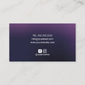 ヒーリングハンド&ハートマッサージセラピー深い紫 名刺 (裏面)