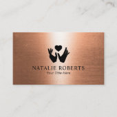 ヒーリングハンド&ハートマッサージセラピー銅 名刺 (正面)