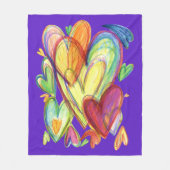 ヒーリングハートアートソフトフリースカスタム毛布 フリースブランケット (正面)