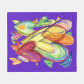 ヒーリングハートアートソフトフリースカスタム毛布 フリースブランケット (正面(横))