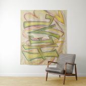 ヒーリングハートワードアートタペストリーぶら下がったウォール タペストリー (インサイチュ)