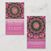 ヒーリングピンクエナジーOMヨガビジネスカード 名刺 (正面/裏面)