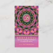 ヒーリングピンクエナジーOMヨガビジネスカード 名刺 (裏面)