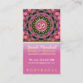 ヒーリングピンクエナジーOMヨガビジネスカード 名刺 (正面)