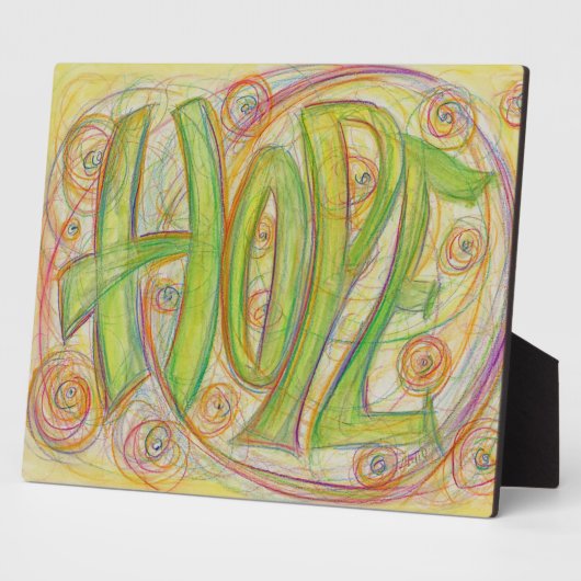 ヒーリングホープ感動的ワードアートプリントプラーク フォトプラーク (側面)