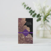 ヒーリングミネラルズアメジスト&クォーツ結晶 名刺 (スタンド正面)