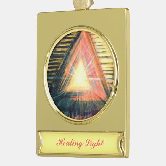 ヒーリングライト ゴールドプレートバナーオーナメント (左)