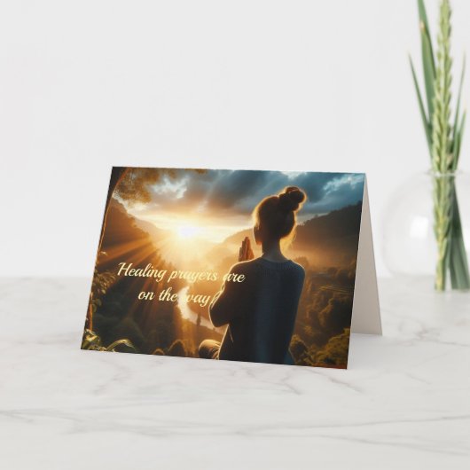 ヒーリング祈りの言葉は良いカードを取得 サンキューカード (正面)