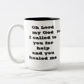 ヒーリング祈りの言葉イザヤ30:2 ツートーンマグカップ (左)