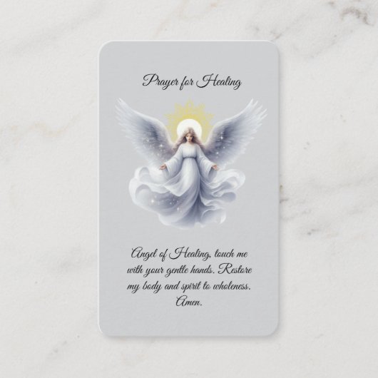 ヒーリング祈りの言葉エンジェル祈りの言葉カード 名刺 (正面)