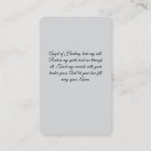 ヒーリング祈りの言葉エンジェル祈りの言葉カード 名刺 (裏面)