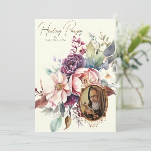 ヒーリング祈りの言葉バイセントパドレピオ祈りの言葉カード カード (スタンド正面)