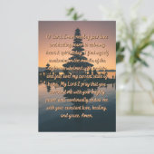 ヒーリング&強度フラットグリーティングカードのための祈りの言葉 カード (スタンド正面)