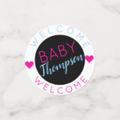 ヒールとホイール – 黒| 車 | ピンクと青の写真 コンフェッティ (スモール正面)