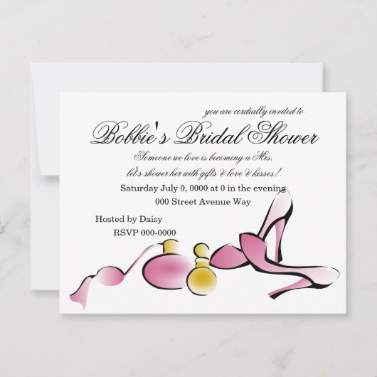 ヒールと香水 招待状 (正面)