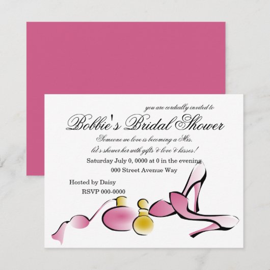 ヒールと香水 招待状 (正面/裏面)