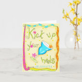 ヒールのグリーティングまたはノートカードの黄色を上げる カード (黄色い花)