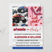 ヒールまたはホイールの性別による招待状の表示 招待状 (正面)