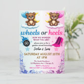 ヒールまたはホイールの性別の表示招待状 招待状 (スタンド正面)