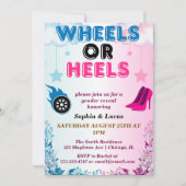 ヒールまたはホイールの性別の表示招待状 招待状 (正面)