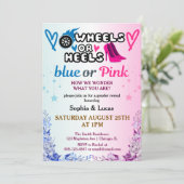 ヒールまたはホイールの性別の表示招待状 招待状 (スタンド正面)