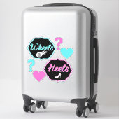 ヒールまたはホイールジェンダーが赤ちゃんシャワーを明らかにする シール (スーツケース)