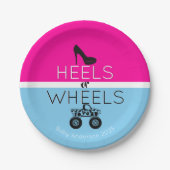 ヒールまたはホイールモンスタートラックの性別の表示 ペーパープレート (正面)