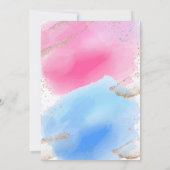 ヒールまたはホイール性別リビール、ピンクまたはブルー 招待状 (裏面)