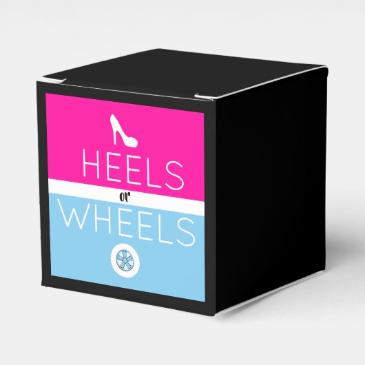 ヒールまたはホイール |ピンクと青の性別の表示 フェイバーボックス (正面サイド)