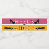 ヒールまたはホイール{Car}ブラック|ピンク|金ゴールド性別の表示 ペットボトルラベル (シングルラベル)