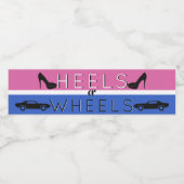 ヒールまたはホイール{Car}ブラック|ピンク|青の性別によるリビール ペットボトルラベル (シングルラベル)