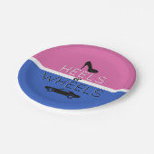 ヒールまたはホイール{Car}ブラック|ピンク|青の性別によるリビール ペーパープレート (アングル)
