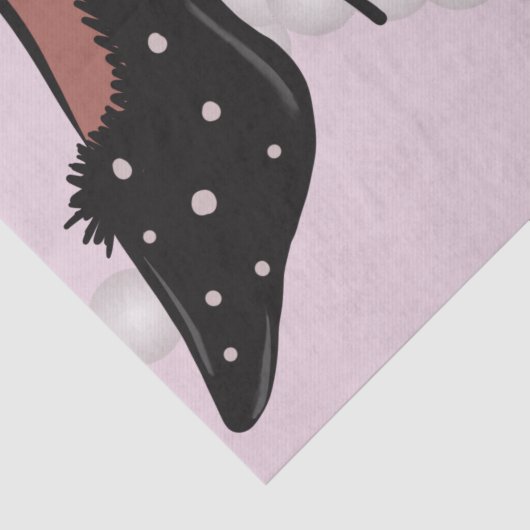 ヒールエレガント美しいファッショニスタ誕生日ピンク 薄葉紙 (詳細)