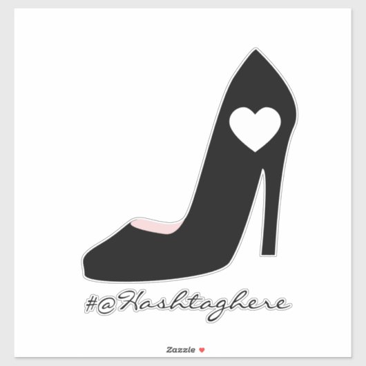 ヒールガーリーハート名スクリプトカーシール シール (シート)