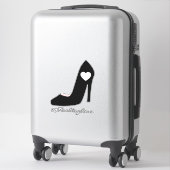 ヒールガーリーハート名スクリプトカーシール シール (スーツケース)