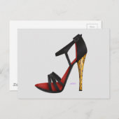 ヒール夕べサンダルハガキ ポストカード (正面/裏面)