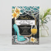 ヒール&ドリンクレディース誕生日招待状 招待状 (スタンド正面)