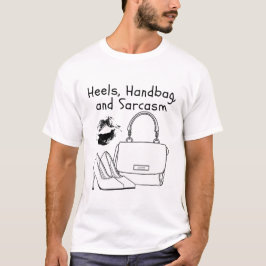 ヒール、ハンドバッグ、皮肉 Tシャツ