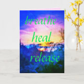 ヒールVERDEグリーティングカード カード (黄色い花)