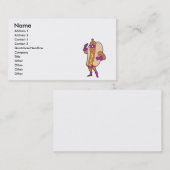 ヒーロおもしろいーすごいホットドッグキャラクター 名刺 (正面/裏面)