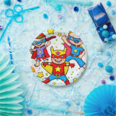 ヒーロすごいキッズテーマ誕生日パーティー紙プレート ペーパープレート (パーティー)