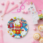 ヒーロすごいキッズテーマ誕生日パーティー紙プレート ペーパープレート (パーティー)