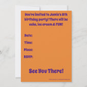 ヒーロすごいキャットパーティの招待状 招待状 (裏面)